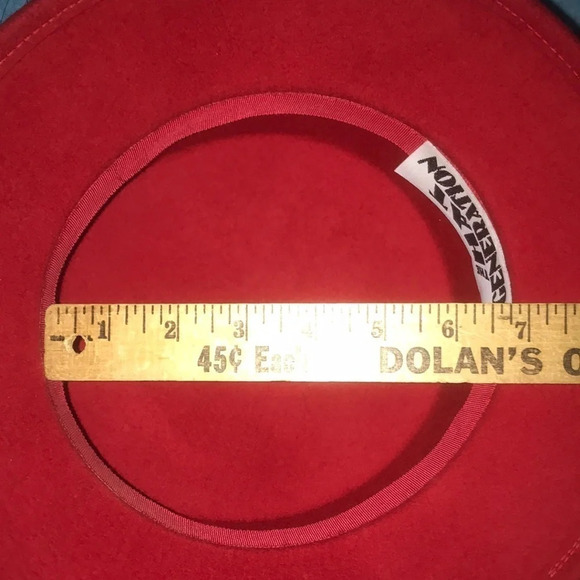 THE HAT GENERATION Red, Wide Black Band, Beautiful Feathers, Rhinestone Detail - Picture 10 of 10